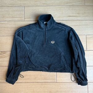 Adidas Black Velour Sweatshirt